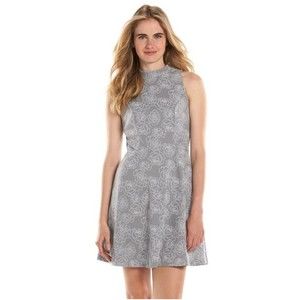 LC Lauren Conrad Flocked Rose Fit & Flare Dress Size 6
